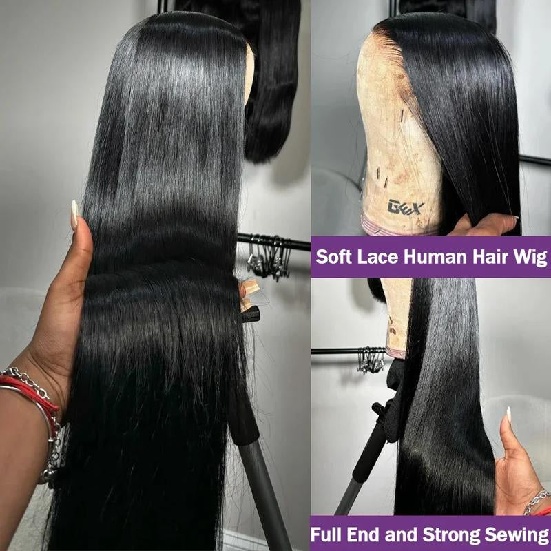 Bling Hair 180 Density 13X4 13X6 360 4X4 Hd Transparent Smooth Straight Lace Front Human Hair Wigs Brazilian Frontal Wigs for Black Women