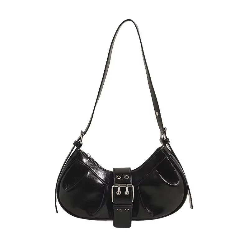 Retro Burgundy Underarm Shoulder Bags for Women PU Leather Vintage Female Crossbody Bag 2025 Y2K New Luxury Designer Handbags