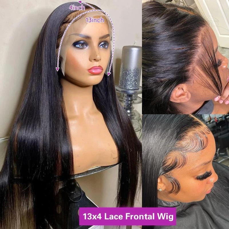 Bling Hair 180 Density 13X4 13X6 360 4X4 Hd Transparent Smooth Straight Lace Front Human Hair Wigs Brazilian Frontal Wigs for Black Women
