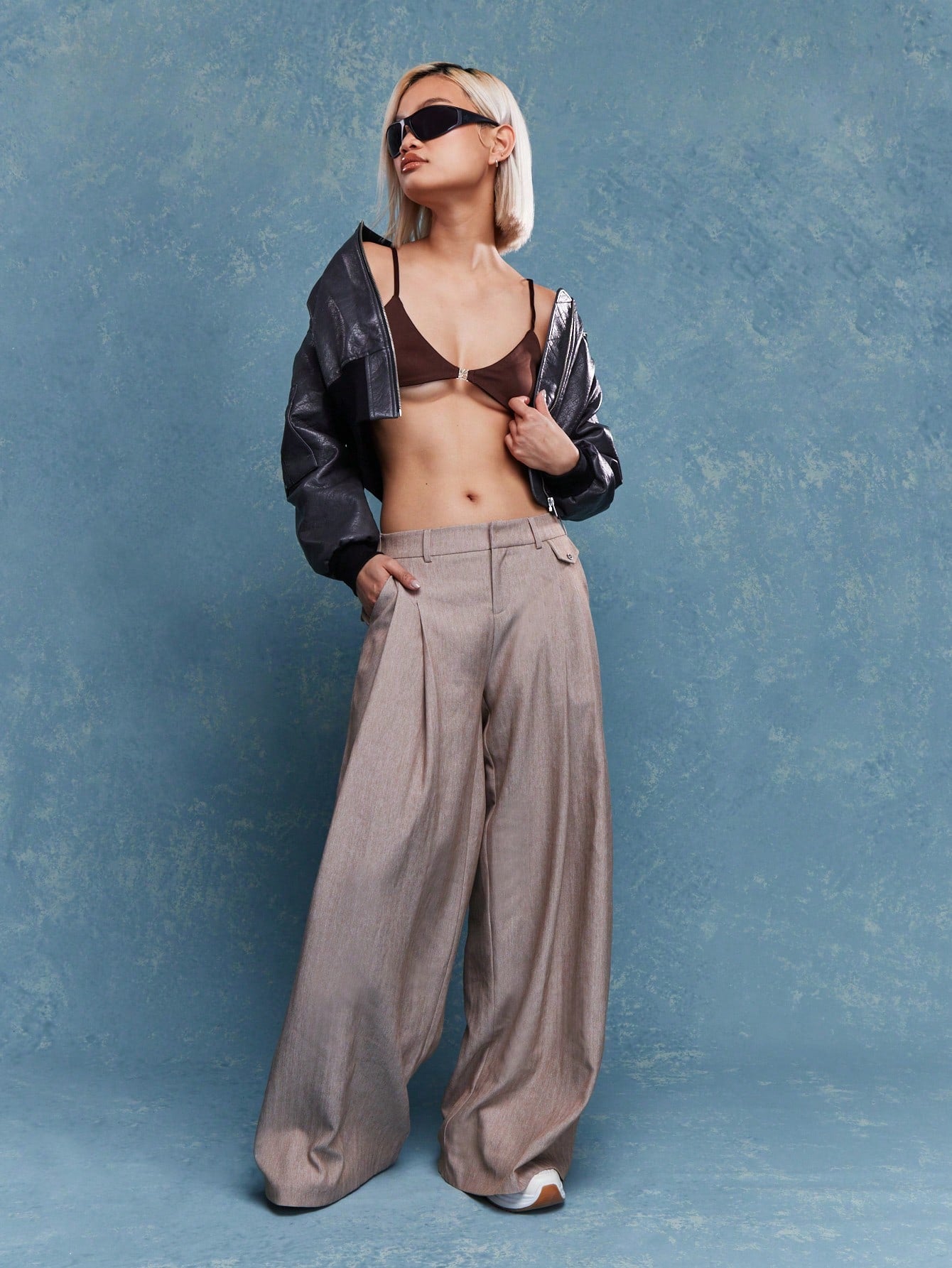 MISSGUIDED Metal Logo Clasp Cami Bra Top