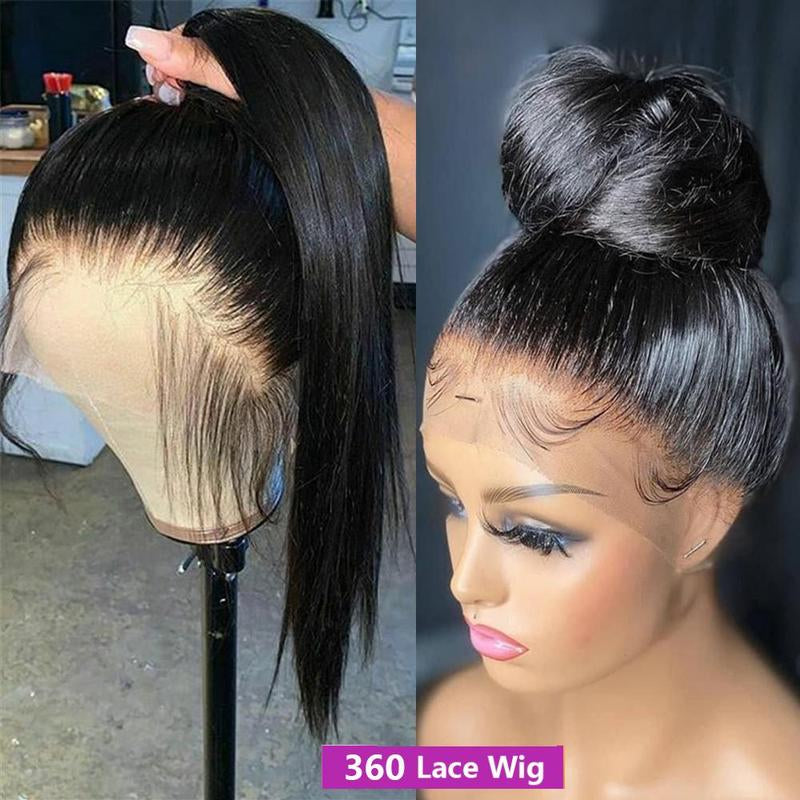Bling Hair 180 Density 13X4 13X6 360 4X4 Hd Transparent Smooth Straight Lace Front Human Hair Wigs Brazilian Frontal Wigs for Black Women