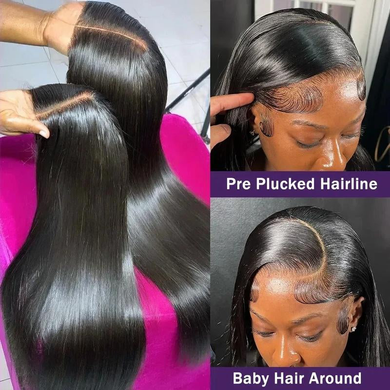 Bling Hair 180 Density 13X4 13X6 360 4X4 Hd Transparent Smooth Straight Lace Front Human Hair Wigs Brazilian Frontal Wigs for Black Women