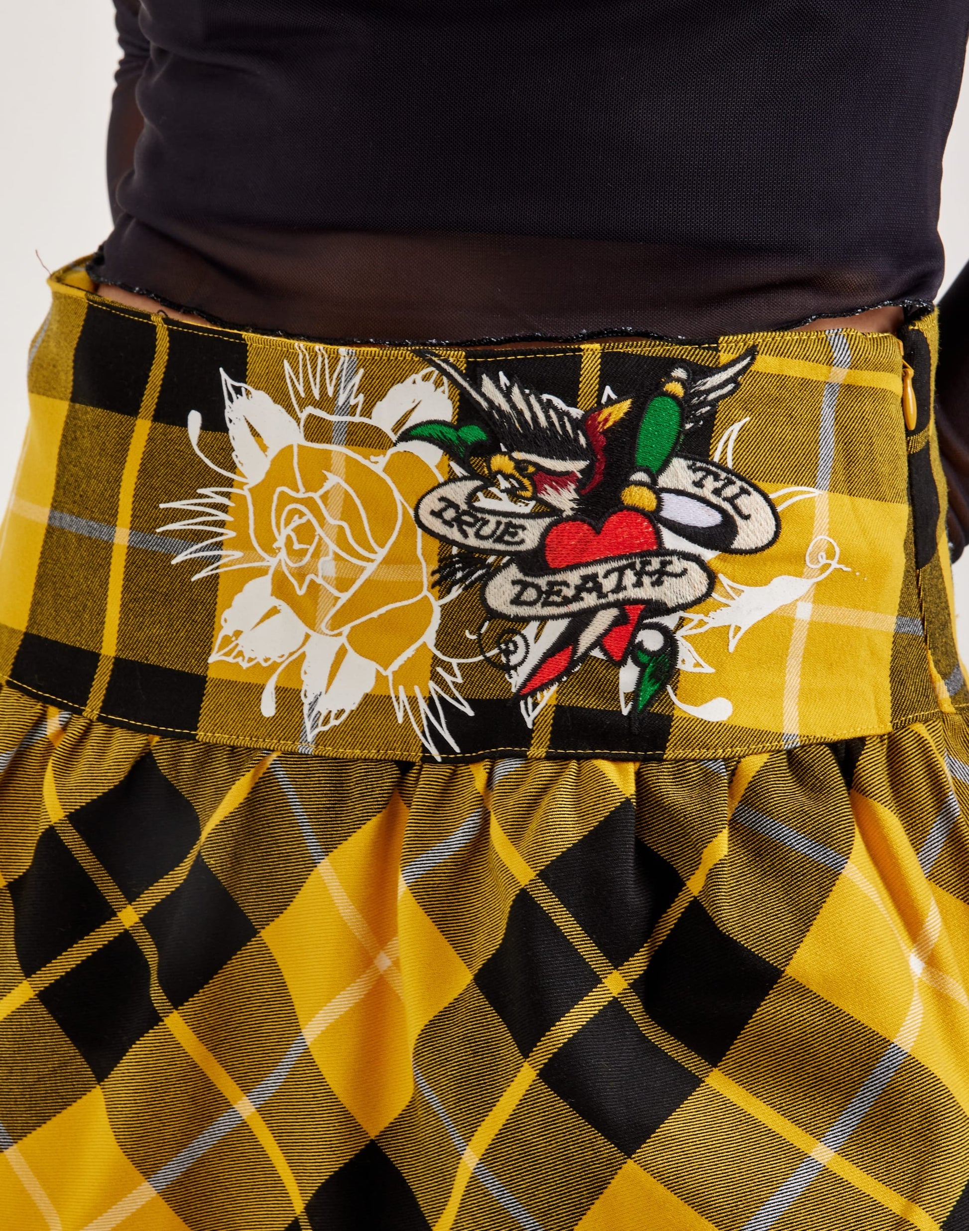 Plaid True Eagle Mini Skirt
