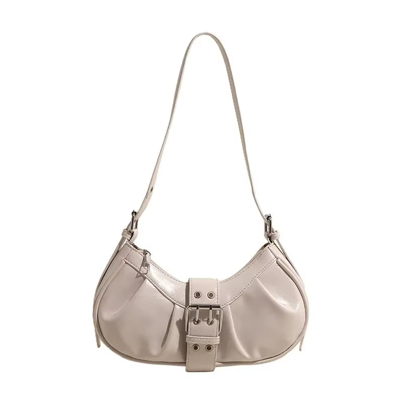 Retro Burgundy Underarm Shoulder Bags for Women PU Leather Vintage Female Crossbody Bag 2025 Y2K New Luxury Designer Handbags