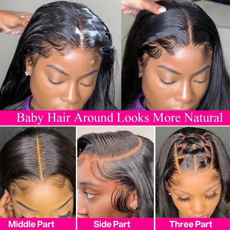 Bling Hair 180 Density 13X4 13X6 360 4X4 Hd Transparent Smooth Straight Lace Front Human Hair Wigs Brazilian Frontal Wigs for Black Women