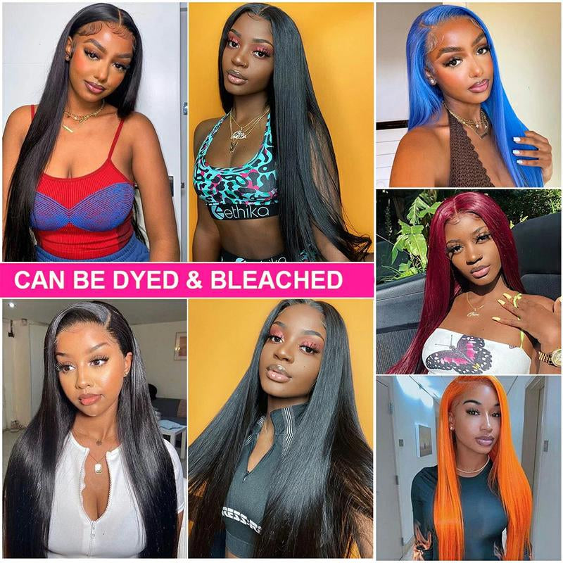Bling Hair 180 Density 13X4 13X6 360 4X4 Hd Transparent Smooth Straight Lace Front Human Hair Wigs Brazilian Frontal Wigs for Black Women